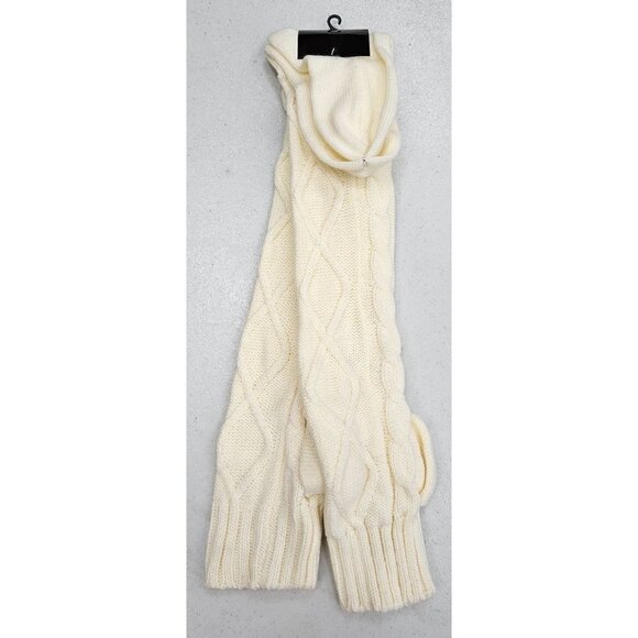 Women Long Socks Crochet Over Knit Winter Knee Leg Warmers Boot Cuff Toppers NEW - Picture 1 of 4